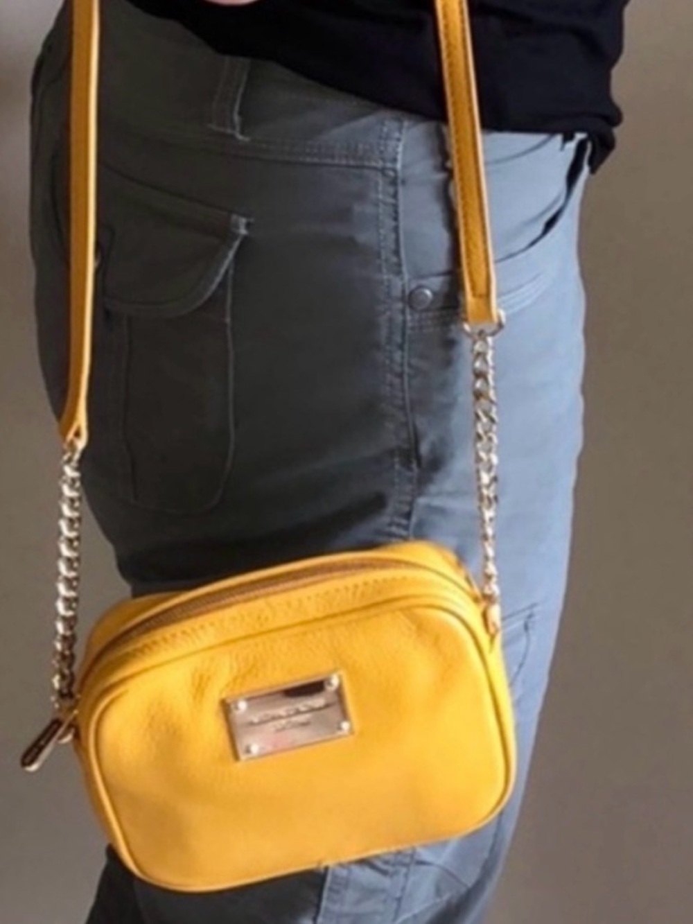MICHAEL Michael Kors Yellow Leather Crossbody Bag
